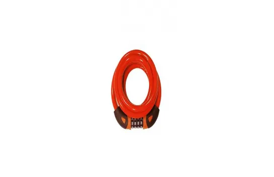 - 4-Piece Combination Rope Lock 3.8x12x180cm - red