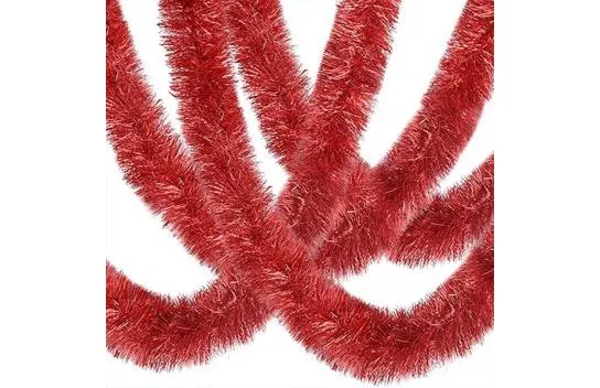 Mega Thick Glitter Ornament for Party 2 Meters Length 10 cm Width Red Imported