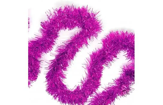 Mega Thick Glitter Ornament for Party 2 Meters Length 10 cm Width Fuchsia Imported