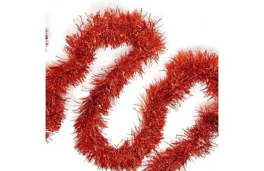 Mega Thick Glitter Ornament for Party 2 Meters Length 10 cm Width Red Imported