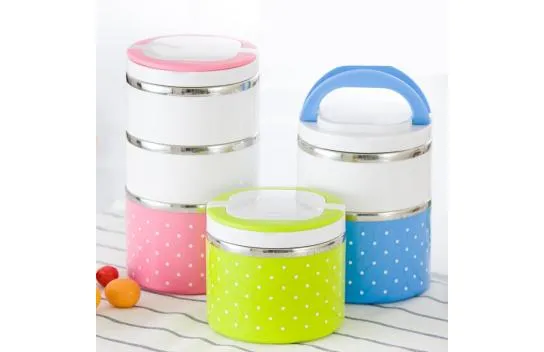 Food Thermos 2-Piece Lunch Box with Handle - Hiper 2-Layer Food Thermos