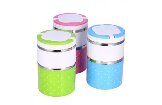 Food Thermos 2-Piece Lunch Box with Handle - Hiper 2-Layer Food Thermos