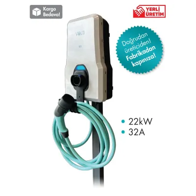 Volti HOME Sabit Elektrikli Araç Şarj İstasyonu – Düz Kablolu 22 kW, 32A, Tip-2, 380V AC, Ev ve İşyerine Uygun, Akıllı Şarj Teknolojisi, TOGG / Tesla / Uyumlu Volti HOME Sabit Elektrikli Araç Şarj İstasyonu – Düz Kablolu 22 kW, 32A, Tip-2, 380V AC, Ev ve İşyerine Uygun, Akıllı Şarj Teknolojisi, TOGG / Tesla / Uyumlu