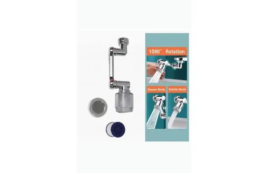 Kitchen Bathroom Faucet Head with Filter 180 Degree Rotatable Functional Universal Large Size