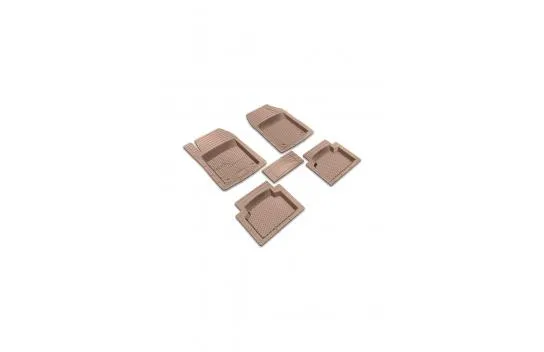 Image Honda Civic Hb (2013 - 2016) Universal 3D Plus Rubber Car Mat with Extra Pool Milk Coffee