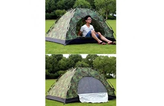 Justcheapstore 6-person Camouflage Patterned Easy Setup Camping Chai