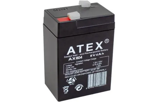 Atex Ax-604 Akü 6 Volt - 4 Amper Işıldak Aküsü 70 X 48 X 101 Mm 4434