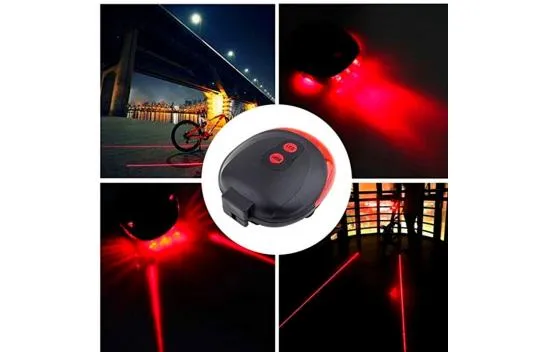 Multifunctional Battery Operated Bicycle Led Laser Light Rear Stop Lamp