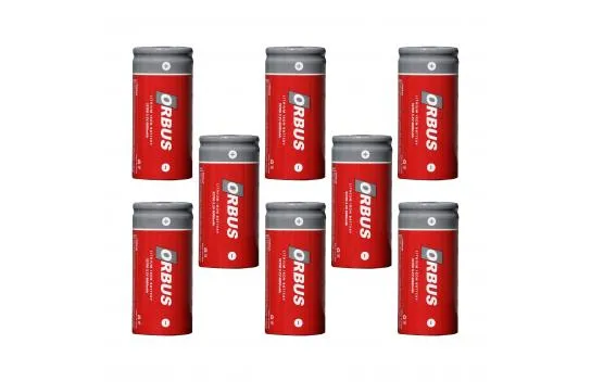 ORBUS 32700 LiFePO4 Rechargeable Battery - 8 Pieces