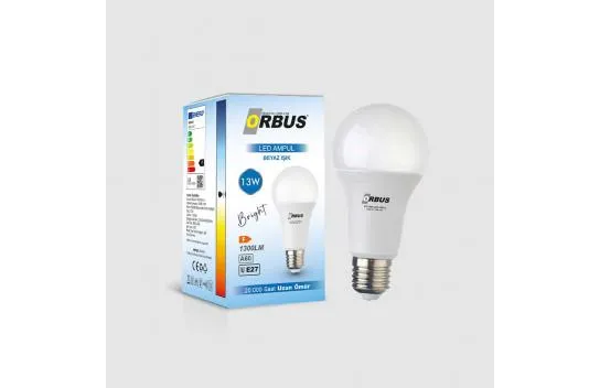 Orbus Bright Led Ampul 13w Beyaz Işık E27 1300lm