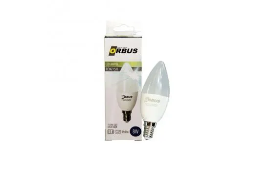 Orbus Led Ampul 8w Beyaz Işık E14 650lm