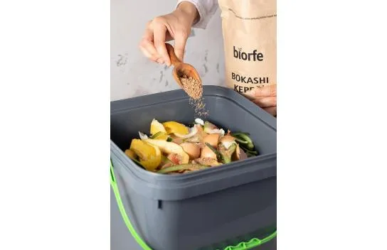 3 Kg Bokashi Whole Wheat 18 L Compost Bucket Set of Two - Green