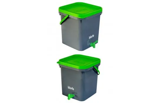 Bokashi Compost Bucket 18 Liter Set of Two